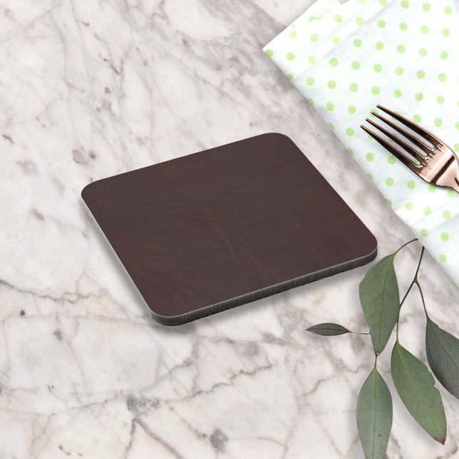 Dunkle Kastanienbraun Imitate Leder Untersetzer (Von Creator hochgeladen)