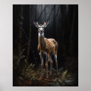 Dunkle Kernausgabe Whitetail Dealer Art Print Post Poster