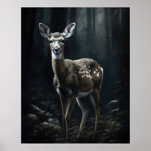 Dunkle Kernausgabe Whitetail Dealer Art Print Post Poster