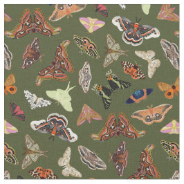 Dunkle Kernmotten Grün der Natur Stoff