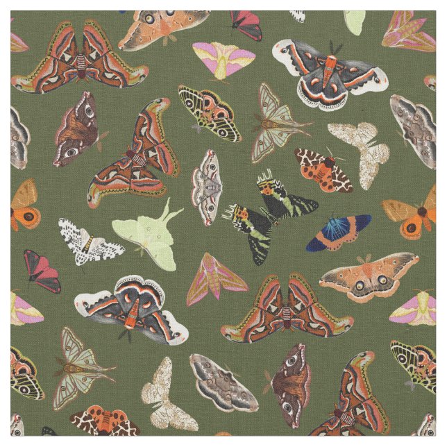 Dunkle Kernmotten Grün der Natur Stoff (Nahaufnahme)