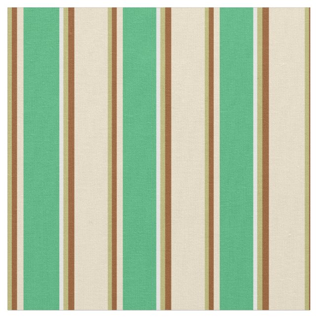Dunkle Khaki, Braun, Tan, Grün und Weiß Stoff (Nahaufnahme)