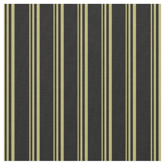 Dunkle Khaki- und schwarze Linde/Streifen-Muster Stoff (Nahaufnahme)