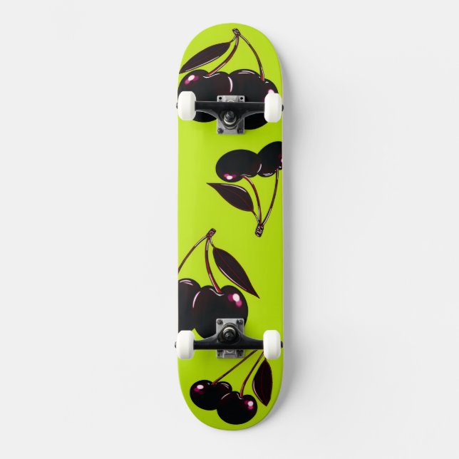 Dunkle Kirschen Skateboard Deck (Vorderseite)