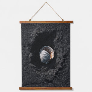 Dunkle kosmische Portal-Mond-Wandkunst Wandteppich Mit Holzrahmen