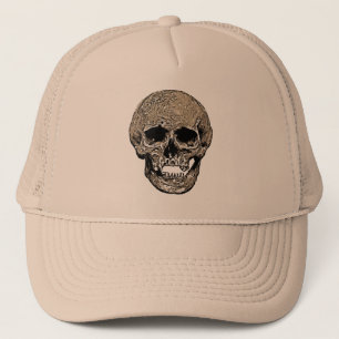 Dunkle Kunst Gothic Cranium Vector Illustration Br Truckerkappe
