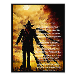 dunkle Kunst und Gedicht Creepy Scarecrow Horror A Fotodruck