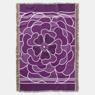 Dunkle lila abstrakte Blume Decke