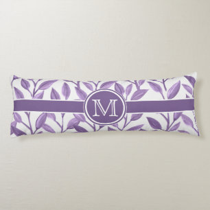 Dunkle Lila Blätter Personalisiert Seitenschläferkissen