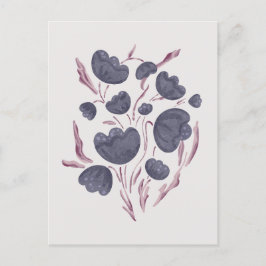 Dunkle Lila Blume Ästhetik Feiertagspostkarte