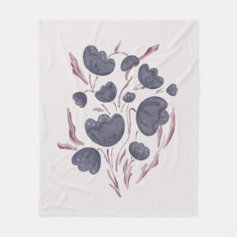 Dunkle Lila Blume Ästhetik Fleecedecke