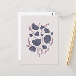 Dunkle Lila Blume Ästhetik Postkarte