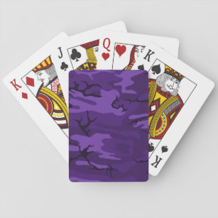 Dunkle Lila Camouflage Spielkarten