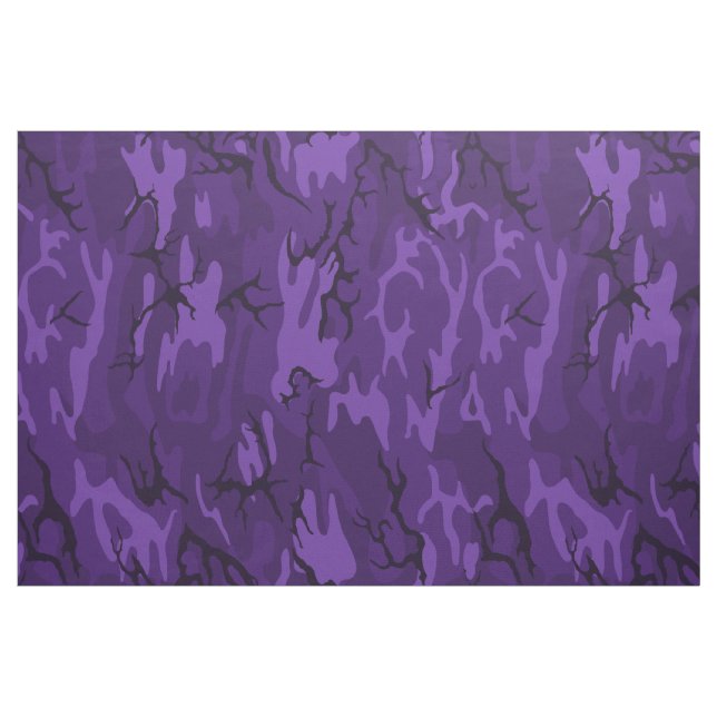 Dunkle lila Camouflage Stoff (Fat Quarter (45,7 x 55,9 cm))