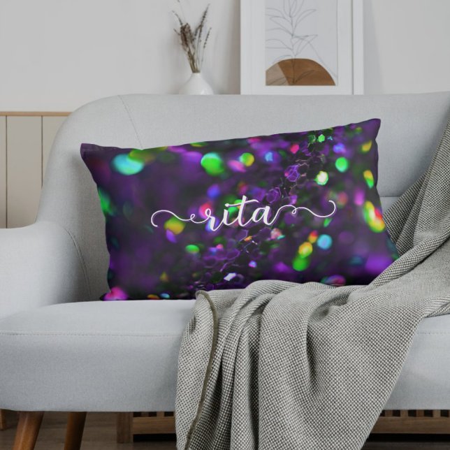 Dunkle Lila Funkeln Lendenkissen (Von Creator hochgeladen)