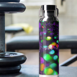 Dunkle Lila Funkeln Trinkflasche