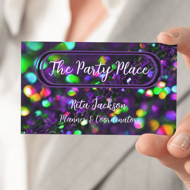 Dunkle Lila Funkeln Visitenkarte (Von Creator hochgeladen)