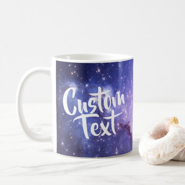 Dunkle Lila Galaxy-Tasse Kaffeetasse (Mit Donut)