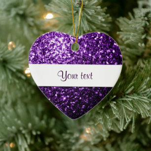 Dunkle Lila Imitate glänzen Glitzer funkeln Persön Keramik Ornament