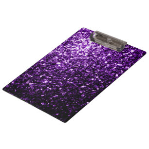 Dunkle Lila Imitate glänzen Glitzer Glitzern Klemmbrett