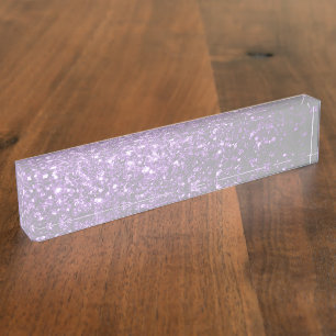 Dunkle Lila Imitate glänzen Glitzer Glitzern Namensplakette