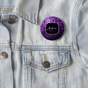 Dunkle Lila Imitate glänzenden Glitzer Glitzern Sw Button