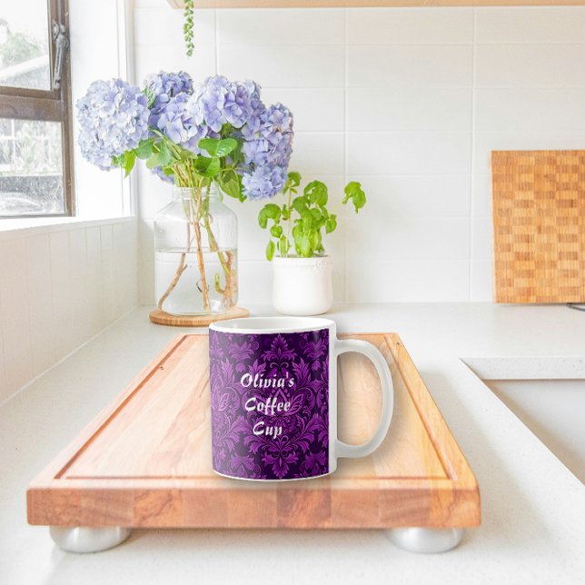 Dunkle Lila Kaskade (Multi-Muster) Kaffeetasse (Von Creator hochgeladen)