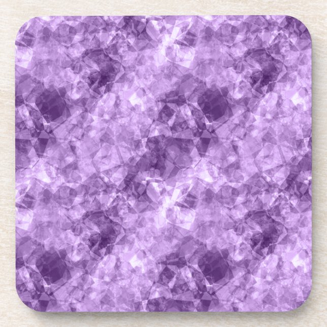 Dunkle Lila Krummstoff Textur Untersetzer (Vorderseite)