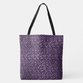 Dunkle Lila Leopard Drucktasche