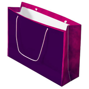 Dunkle Lila Magenta-Geschenktasche - individuell a Große Geschenktüte
