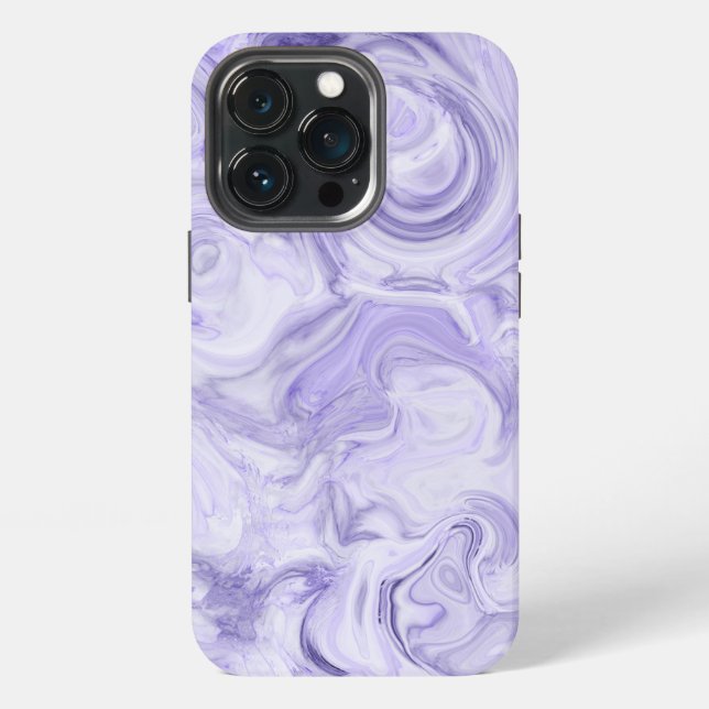 Dunkle Lila Marmorleuchte iPhone Hülle (Hinten)