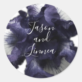 Dunkle Lila Minimalistische Radiant diaphanous Mod Runder Aufkleber