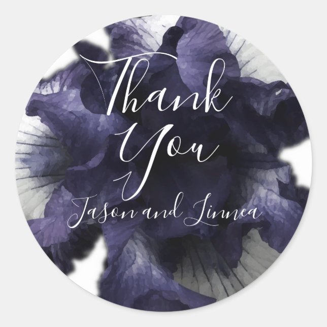 Dunkle Lila Minimalistische Radiant diaphanous Mod Runder Aufkleber (Vorderseite)