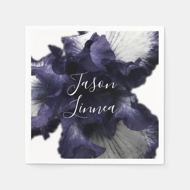 Dunkle Lila Minimalistische Radiant diaphanous Mod Serviette (Vorderseite)