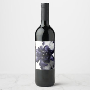 Dunkle Lila Minimalistische Radiant diaphanous Mod Weinetikett