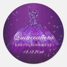 Dunkle Lila Personalisierte Quinceanera