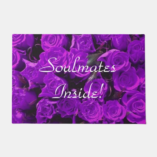 dunkle lila Rose Fußmatte (Vorderseite)