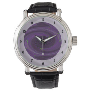dunkle lila schwarze Rotation abstrakt Armbanduhr