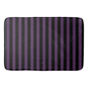 Dunkle lila und schwarze Streifen Badematte