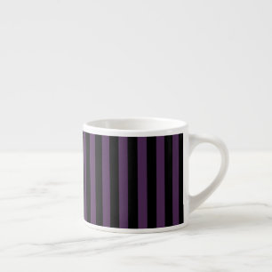 Dunkle lila und schwarze Streifen Espressotasse