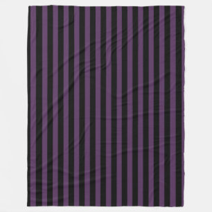 Dunkle lila und schwarze Streifen Fleecedecke
