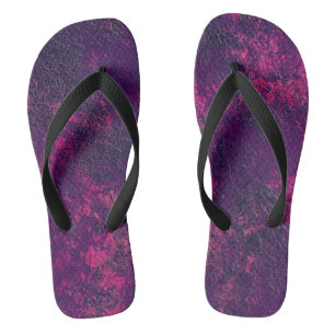 Dunkle lila violette Textur Texturtextur aus Wildl Flip Flops