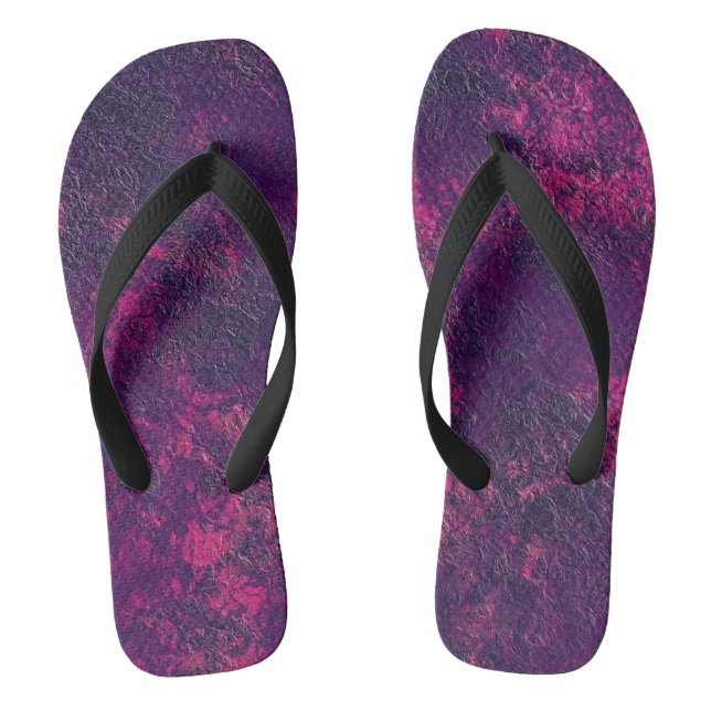 Dunkle lila violette Textur Texturtextur aus Wildl Flip Flops (Fußbett)