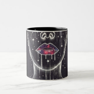 Dunkle Lippen Zweifarbige Tasse