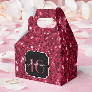Dunkle magenta rosa Imitate Glitzer Glitzern Sweet Geschenkschachtel