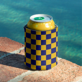 Dunkle Marine und Senfgelbe Tafel Dosenkühler