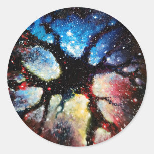 Dunkle Materie im Universum Runder Aufkleber