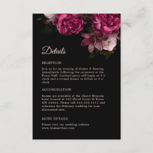 Dunkle, melancholische, vintage-fine-art-Rosen Begleitkarte