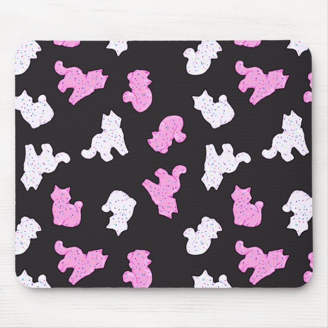Dunkle Miezekatze-Plätzchen Mousepad (Vorne)