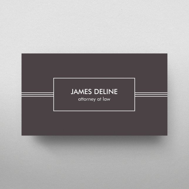 Dunkle Minimalistische elegante Anwaltskarte Visitenkarte (Von Creator hochgeladen)